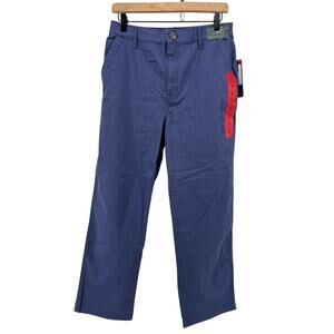 Bass & Co Blue Chino Ankle Pants Size 8 Coastal Grandma Cottagecore Career